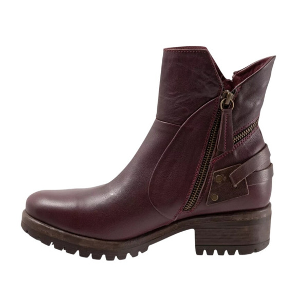 Bueno Womens Fallon Bootie EU 36 US 5.5-6 Merlot Dark Red Leather NIB - Picture 2 of 13
